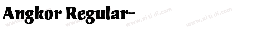 Angkor Regular字体转换